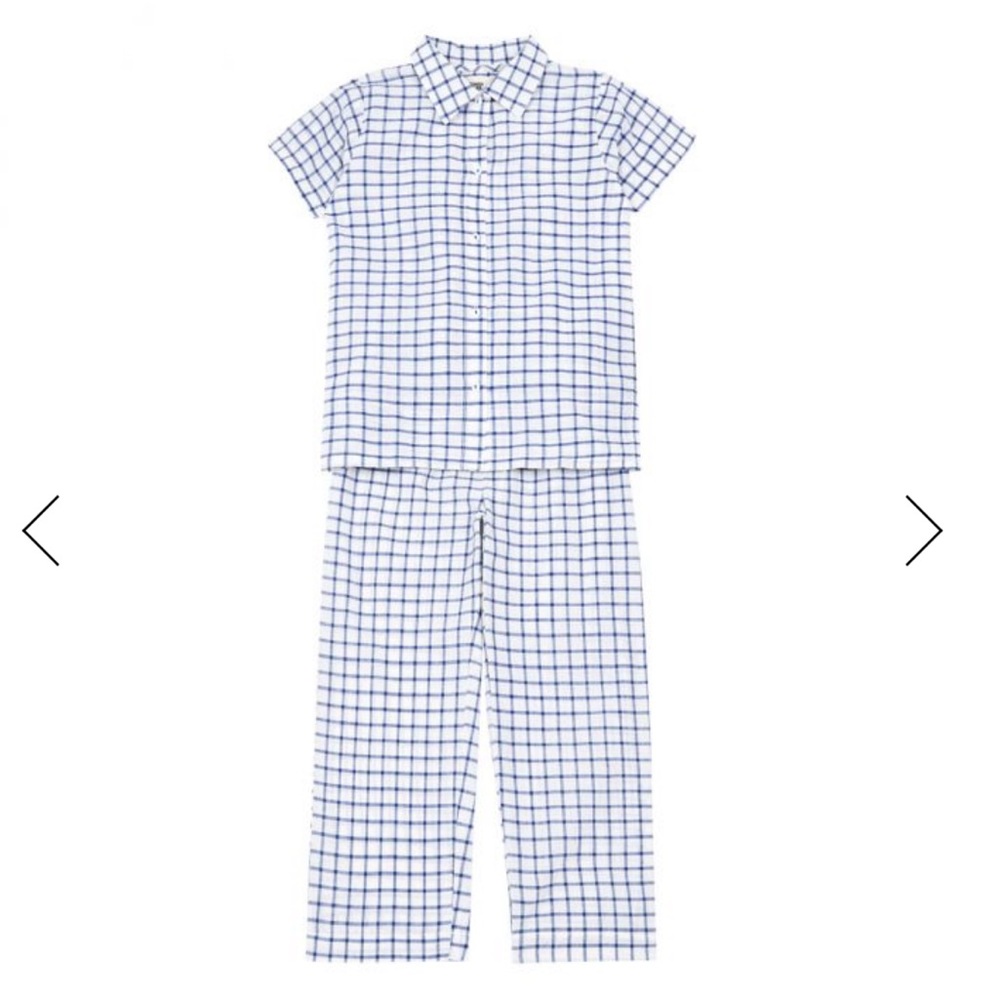 LePetit Lucas Du Tertre Checkered Blue Pajama Set Size 4T